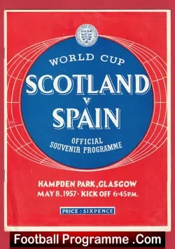 Scotland v Spain 1957 – World Cup Hampden Park