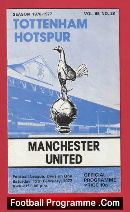 Tottenham Hotspur v Manchester United 1977