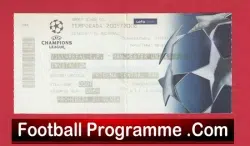 Villarreal CF v Manchester United 2005 – Ticket Spain