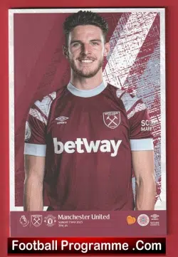 West Ham United v Manchester United 2023 - football programme