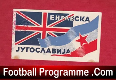 Yugoslavia v England 1954 - Old Football Ticket - Image 2
