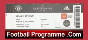 Manchester United v Brighton 2019 – Box Ticket