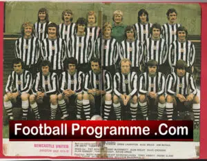 Newcastle United Football Club Multi Autographed Signed Team Picture 1974