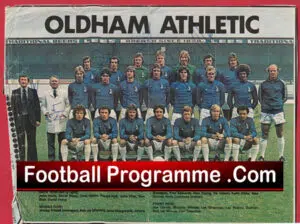 Oldham Athletic Football Club Multi Autographed Signed Team Picture 1977