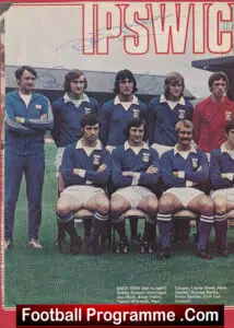 Ipswich Town Football Club Multi Autographed Signed Team Picture 1975 76
