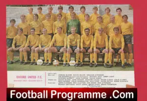 Oxford United Football Club Multi Autographed Signed Team Picture 1970