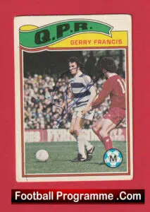 Queens Park Rangers Gerry Francis Autograph Signed Picture Card