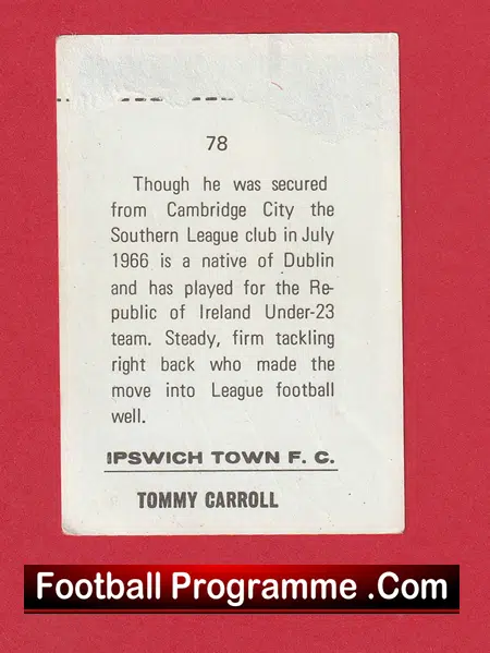 Ipswich Town Tommy Carroll Autograph Signed Picture - Image 3