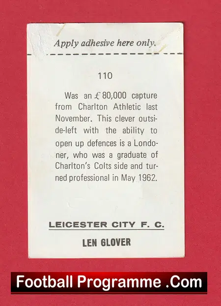 Leicester City Len Glover Autograph Signed Picture - Image 3
