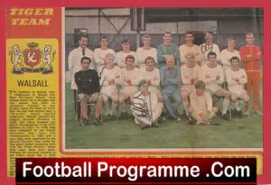 Walsall Football Club Multi Autographed Signed Team Picture 1971 72