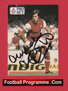 Arsenal Malcolm MacDonald Autograph Signed Football Card