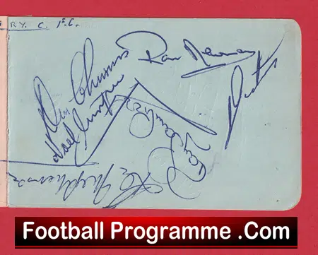 Coventry City + Bristol Rovers Football Club Multi Autographed Signed 1956 - Image 3