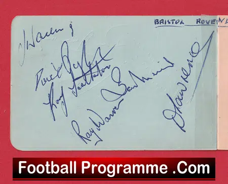 Coventry City + Bristol Rovers Football Club Multi Autographed Signed 1956 - Image 4