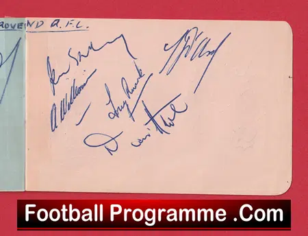 Coventry City + Bristol Rovers Football Club Multi Autographed Signed 1956 - Image 5