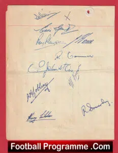 Grimsby Town Football Club Multi Autographed Signed Picture 1953