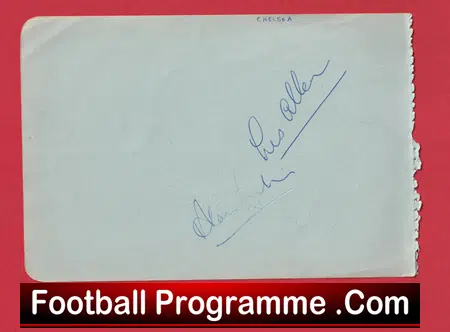 Chelsea + Bury Football Club Multi Autographed Signed Sheet 1950s - Image 3