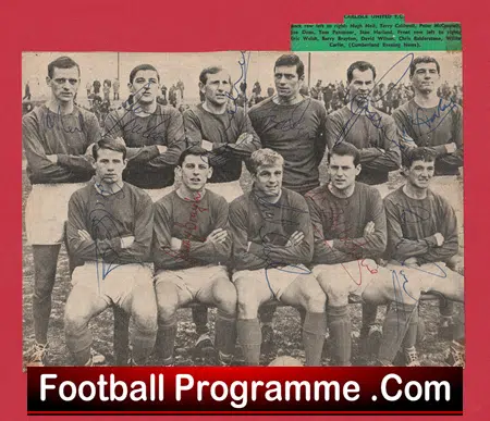 Carlsile United Football Club Multi Autographed Signed Team Picture 1965 - Image 2