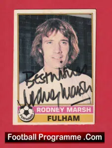 Fulham Rodney Marsh Autograph Signed Picture 1970s