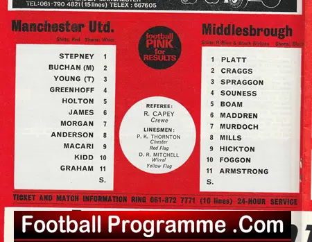 Manchester United v Middlesbrough 1973 - League Cup - Image 3