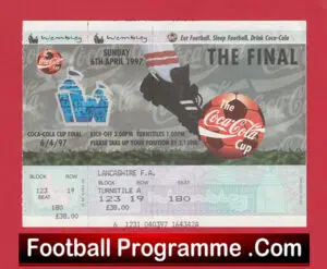 Middlesbrough v Leicester City 1997 – League Cup Final Ticket
