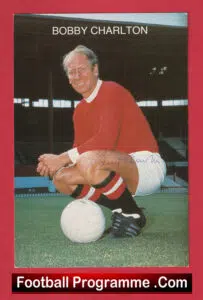 Manchester United Bobby Charlton Autographed Signed Sports Card