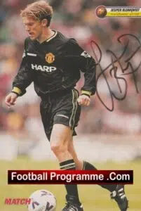 Manchester United Jesper Blomqvist Autograph Signed Picture Man Utd
