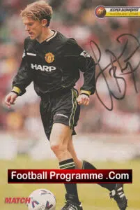 Manchester United Jesper Blomqvist Autograph Signed Picture Man Utd