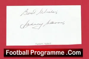 Manchester United Johnny Morris Autographed Signed Picture 40s