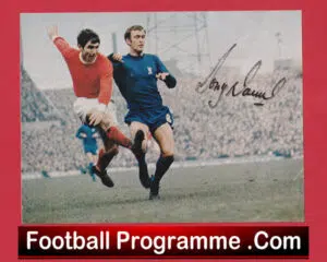 Manchester United Tony Dunne Autograph Signed Picture Man Utd