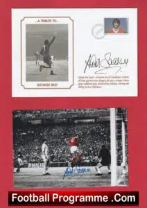 Manchester United David Sadler Autograph Signed Tribute Man Utd