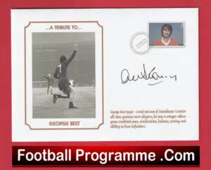Manchester United Alex Stepney Autograph Signed Tribute Man Utd