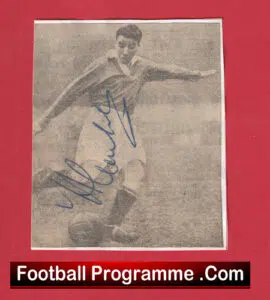 Manchester United Henry Cockburn Autograph Signed Man Utd 40’s