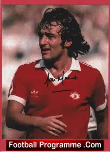 Manchester United Lou Macari Autographed Photograph Man Utd