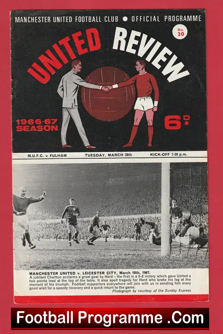 Manchester United v Fulham 1967 - Man Utd Programme - Image 2