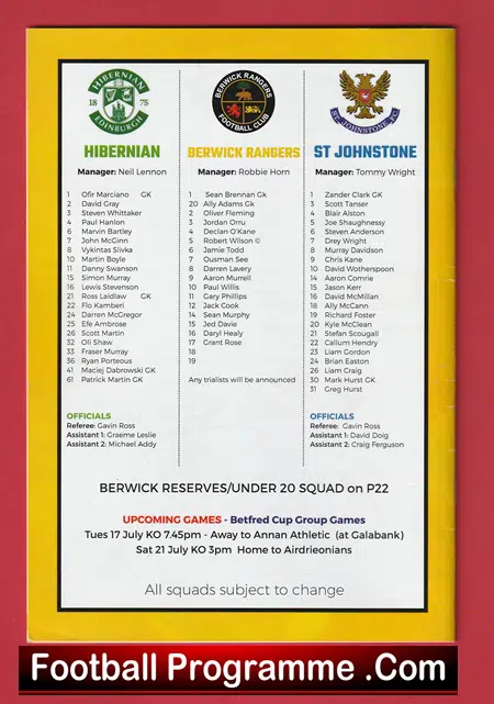 Berwick Rangers v Hibernian Hibs 2018 - Pre Season Friendly - Image 3