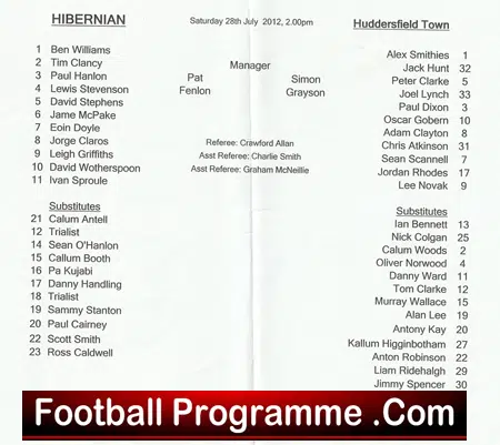Hibernian Hibs v Huddersfield Town 2012 - Image 4