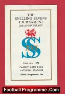 Rugby Sevens – 7’s – Seven A Side – Cardiff 1978 PLus Ticket