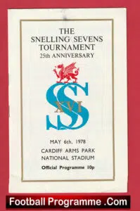 Rugby Sevens – 7’s – Seven A Side – Cardiff 1978 PLus Ticket