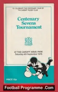 Rugby Sevens – 7’s – Seven A Side – Cardiff Centenary 1976