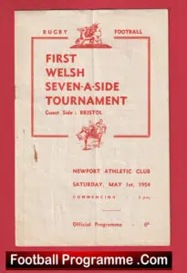 Rugby Sevens – 7’s – Seven A Side – Newport Athletic 1954