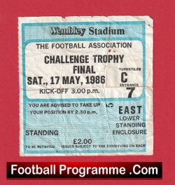 Altrincham v Runcorn 1986 – FA Trophy Cup Final Ticket Wembley