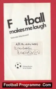 Newcastle United Malcolm Macdonald Signed Book Page