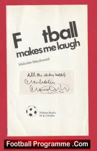 Newcastle United Malcolm Macdonald Signed Book Page