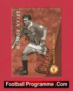 Manchester United Bryan Robson Autographed Futera Card – Man Utd