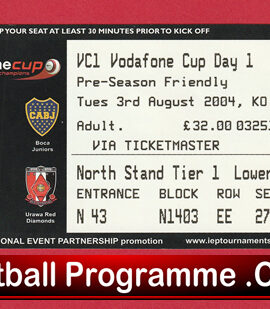 Manchester United – Vodafone Tournament Man Utd PSV Ticket 2004