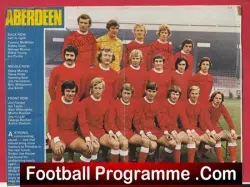 Aberdeen Football Club Multi Autographed Signed Team Picture 1971