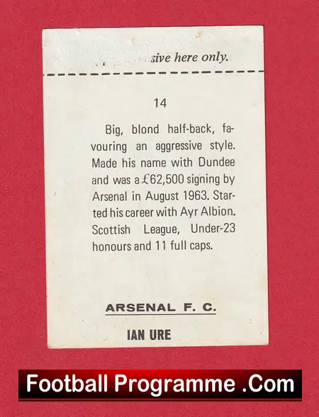Arsenal Ian Ure Autograph Signed Picture - Image 3
