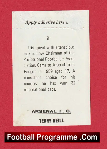 Arsenal Terry Neill Autograph Signed Picture - Image 3