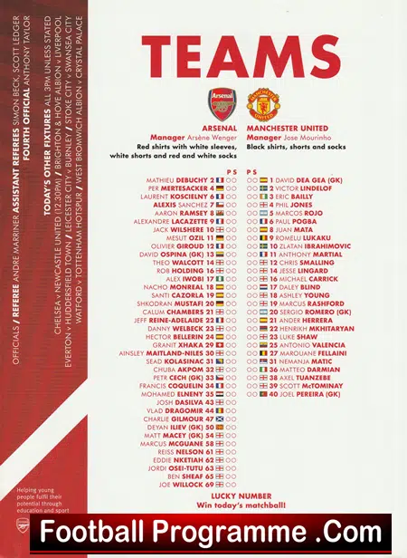 Arsenal v Manchester United 2017 v Man Utd - Image 3