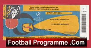 Bayern Munich v Manchester United 1999 – European Cup Final Ticket